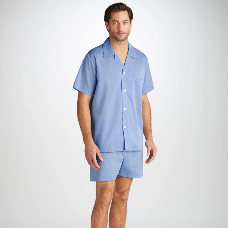 men's short pajamas cotton