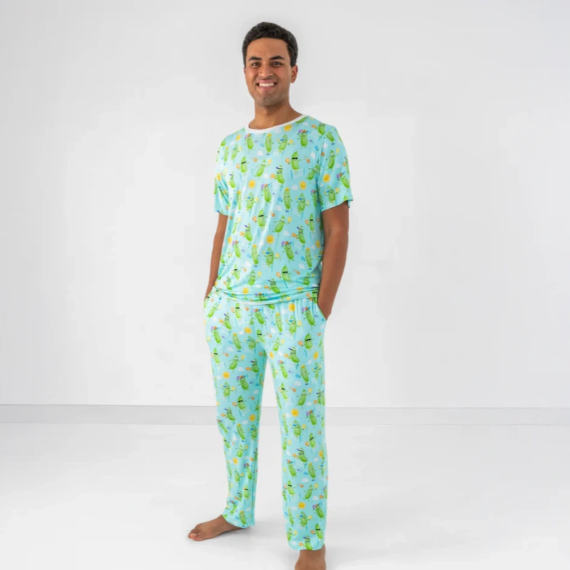 mens short sleeve pajama tops