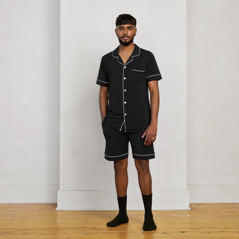 mens shortie pajama sets