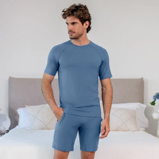moisture wicking cotton men's cooling pyjamas