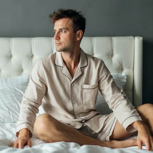 petite mens linen pjs