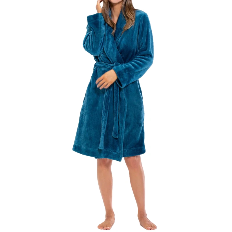 plush polyester robe