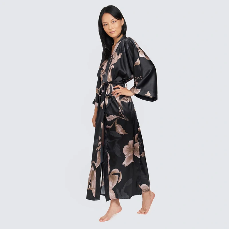 polyester kimono robe