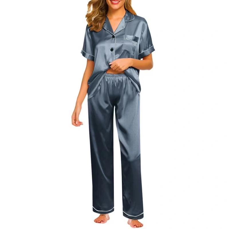 polyester satin pajamas