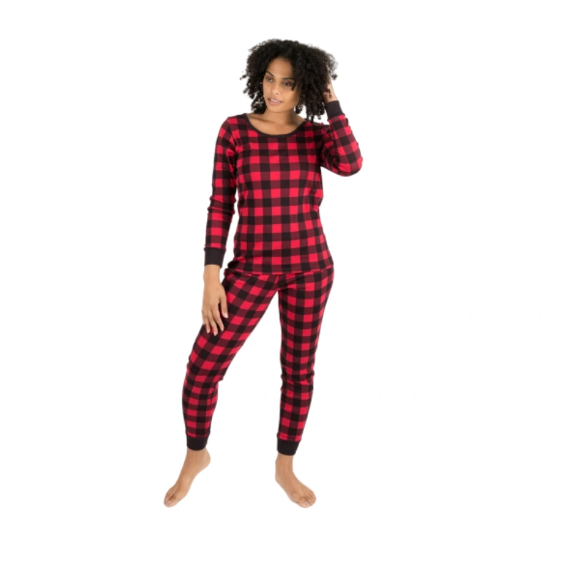 red and black plaid pajamas women's