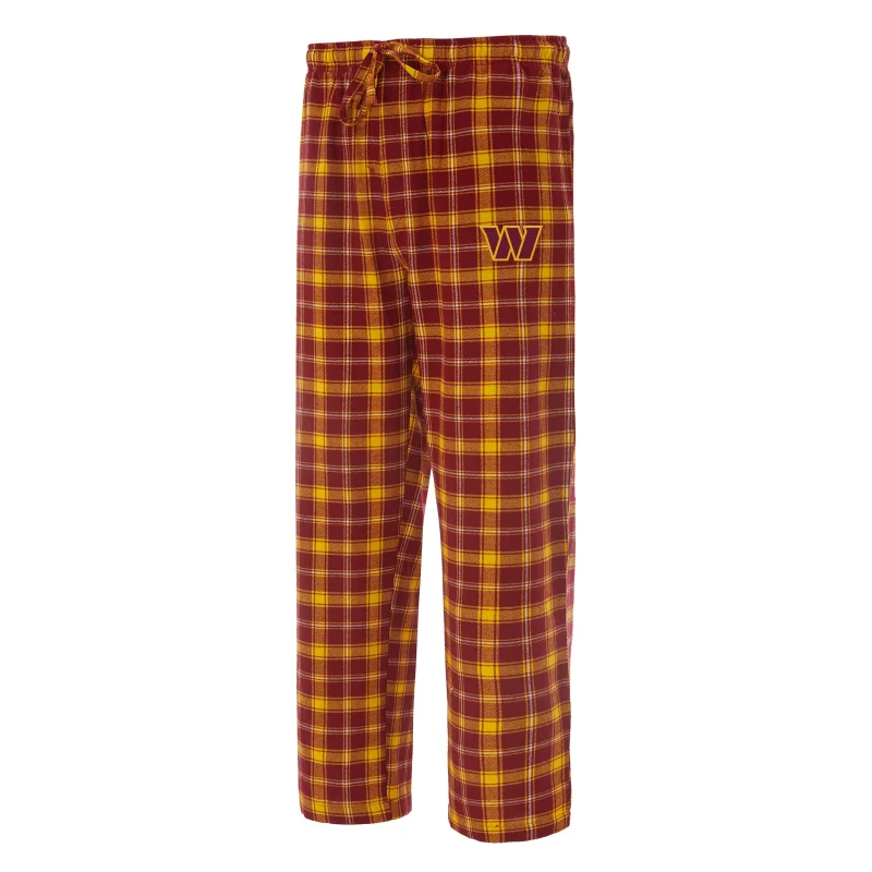 red and yellow plaid pajama pants