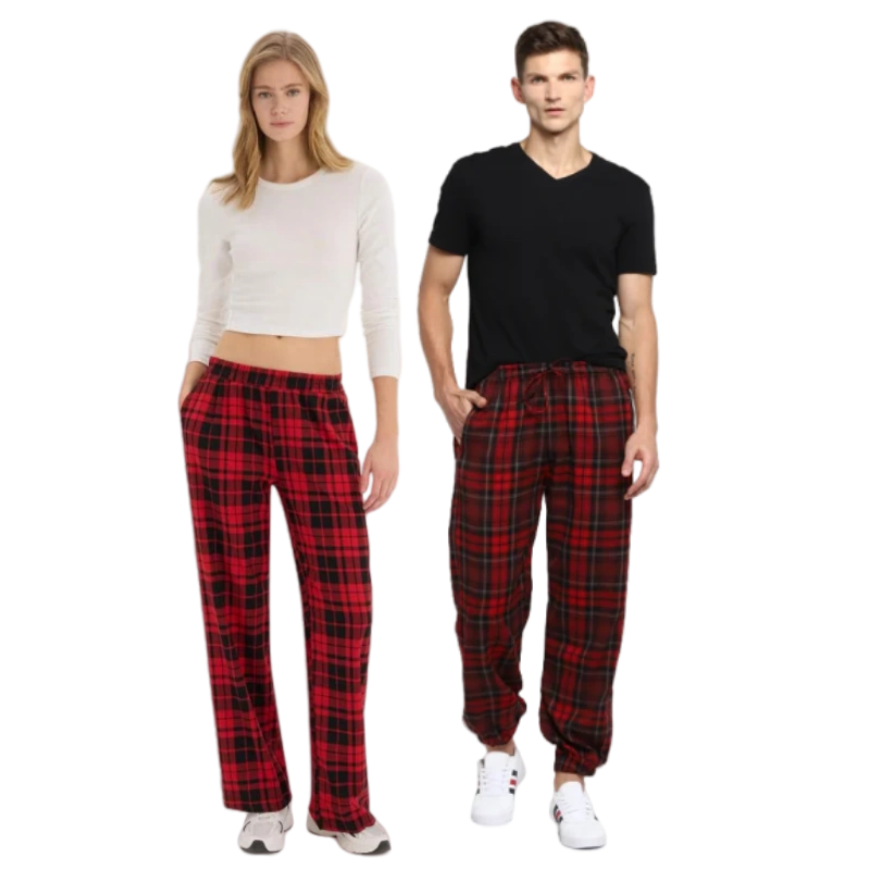 red plaid pajama pant