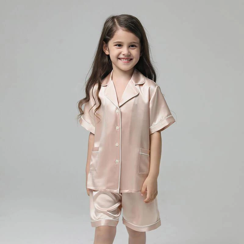 silk shorts pajamas for girls