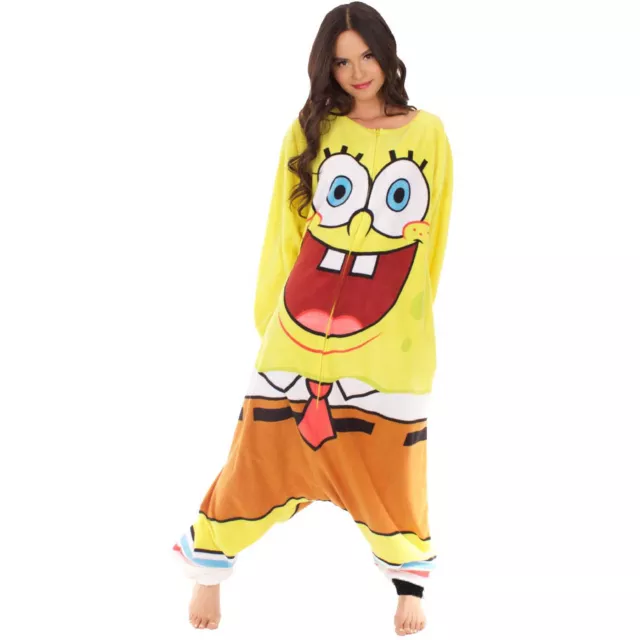 spongebob onesie pajamas for adults