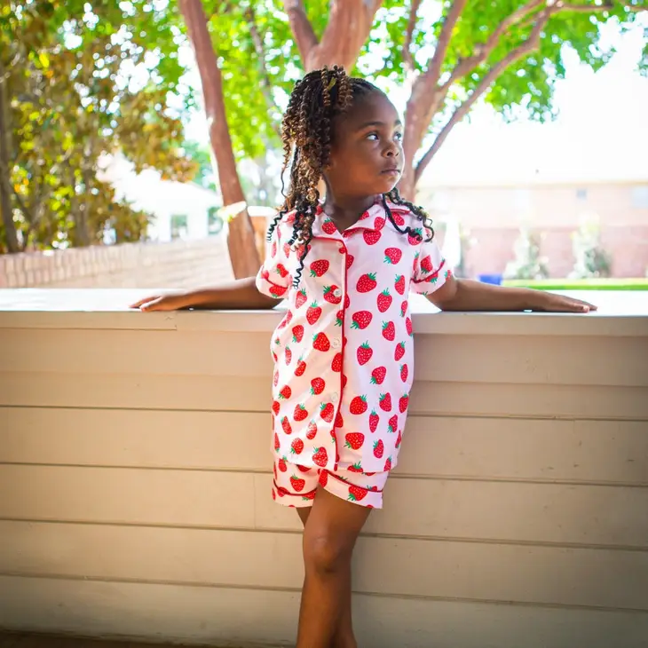 toddler girl button down pajamas
