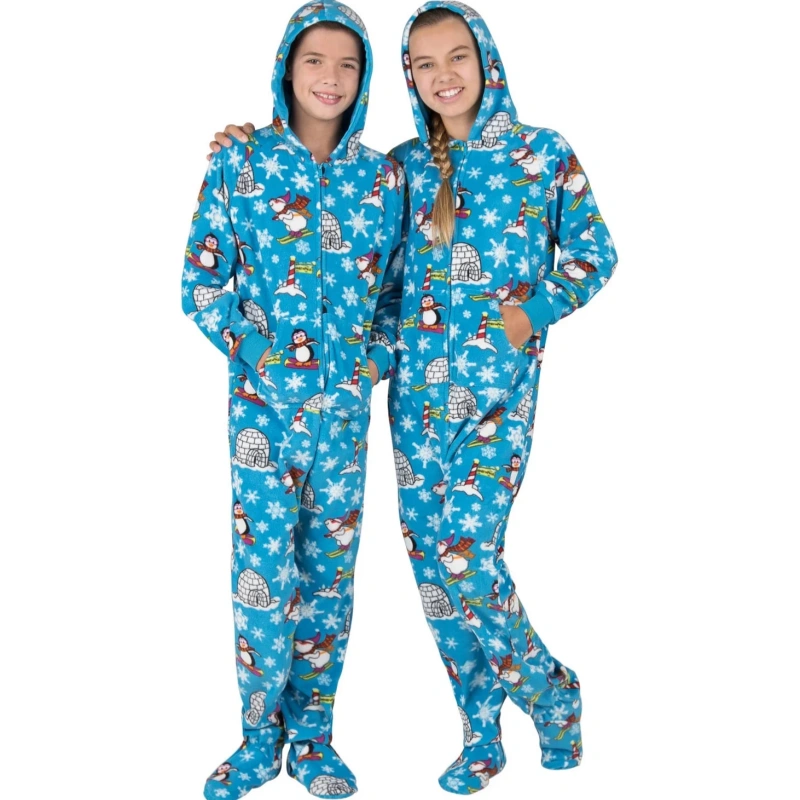 unisex footed pajamas