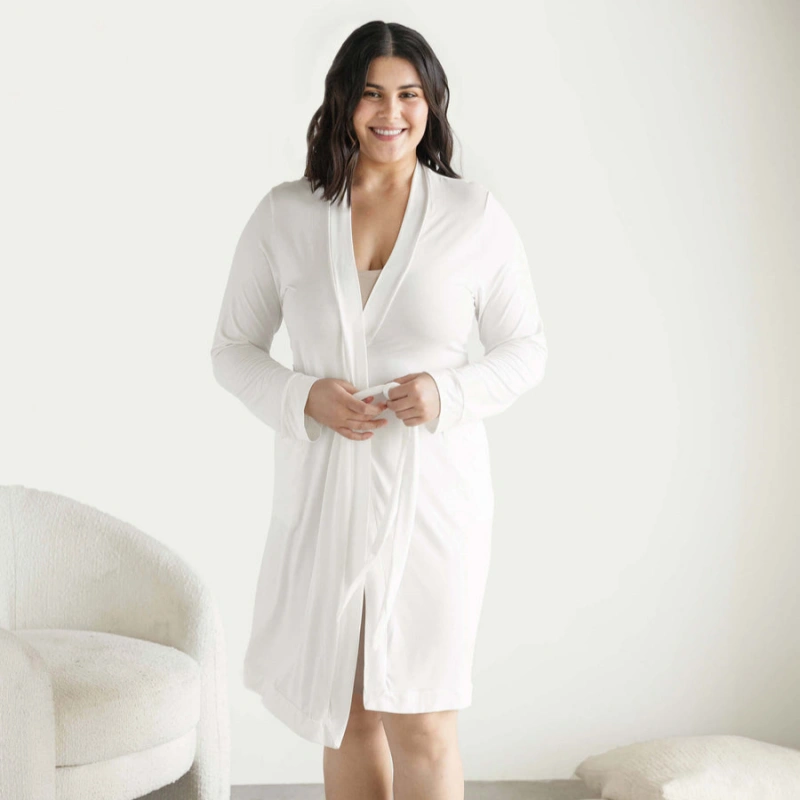 white modal robe