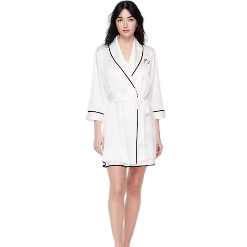 white polyester robe