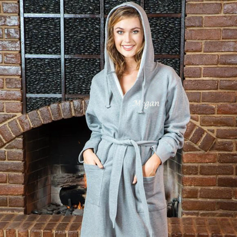 women's hooded sweatshirt robe