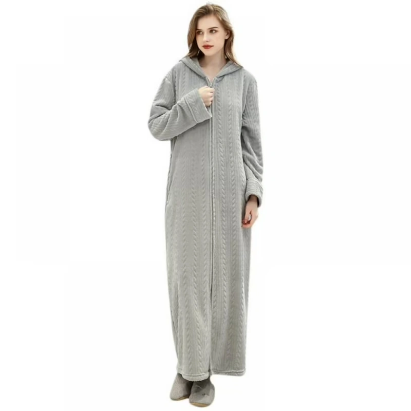 women's long sweatshirt robe