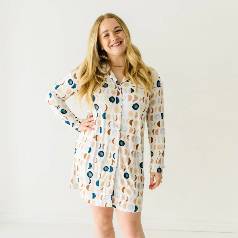 bamboo button down nightgown