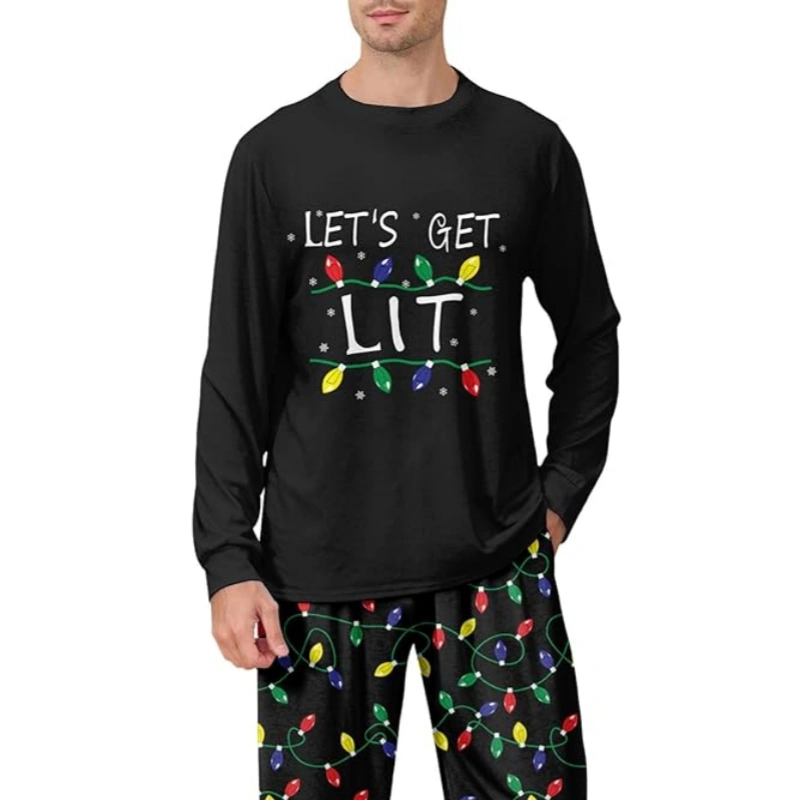 black christmas pajama shirt