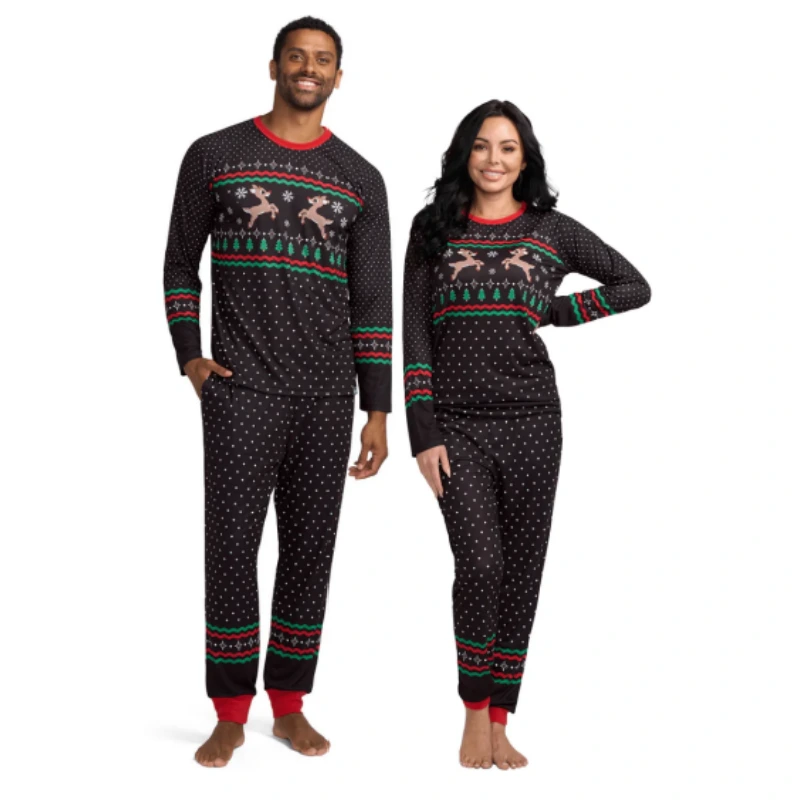 black couple christmas pajamas