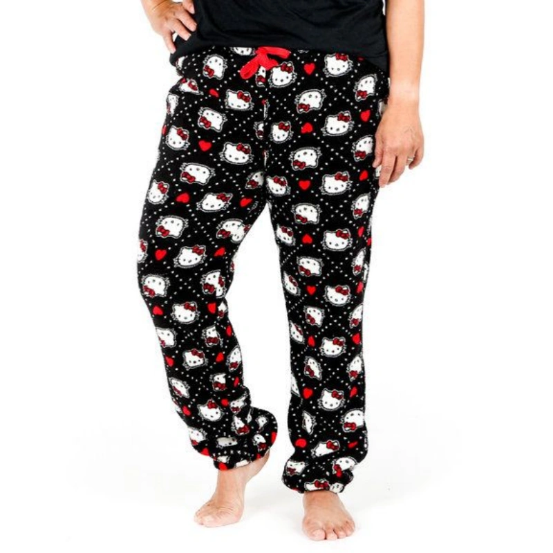black hello kitty pajama pants