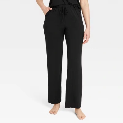 black knit pajama pants
