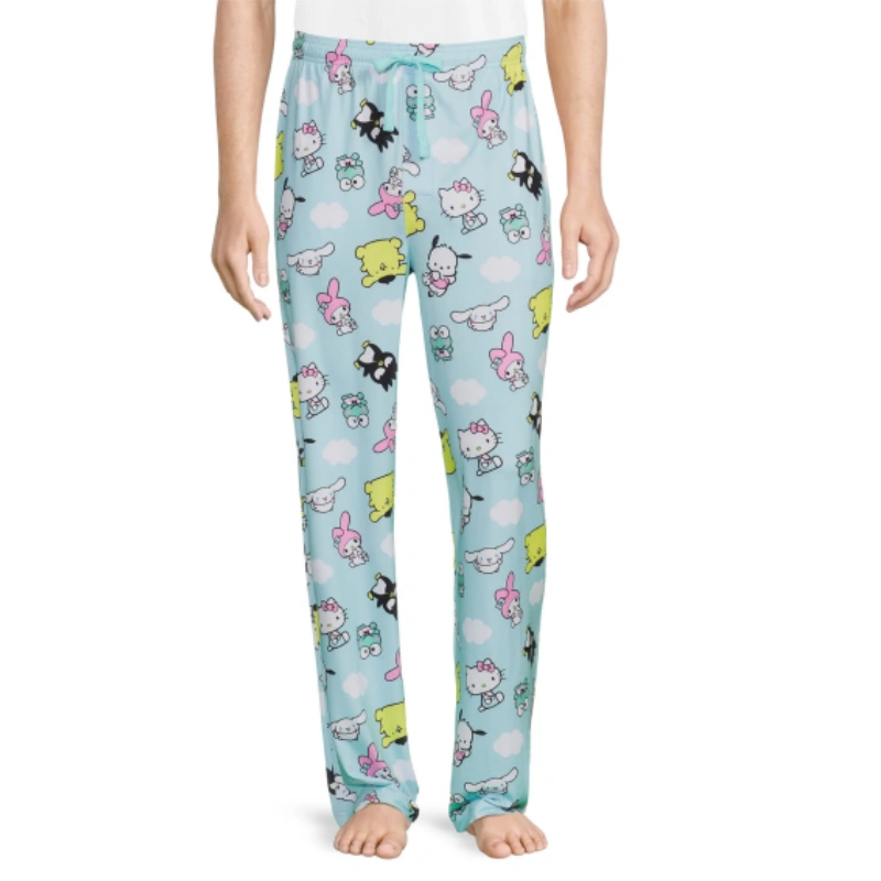 blue hello kitty pajama pants