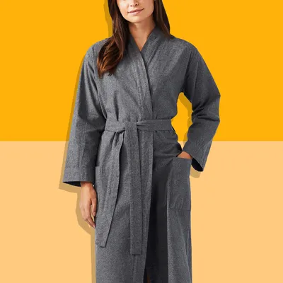brushed flannel robe