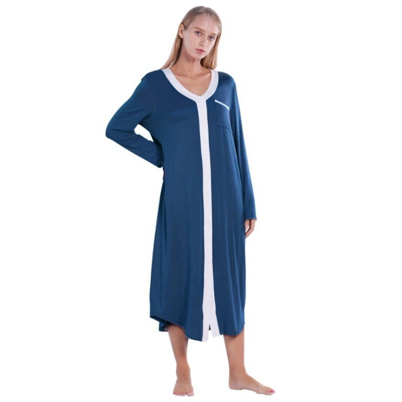 button robe long sleeve