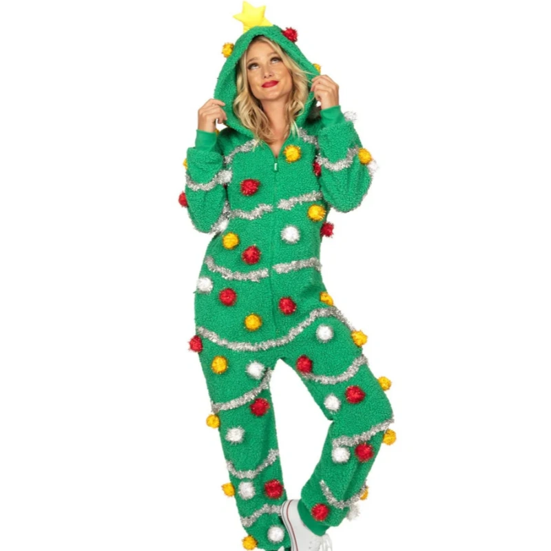 christmas tree onesie pajamas