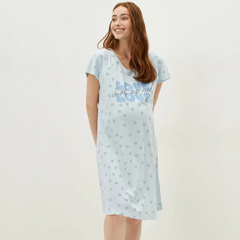 cotton maternity nightgown