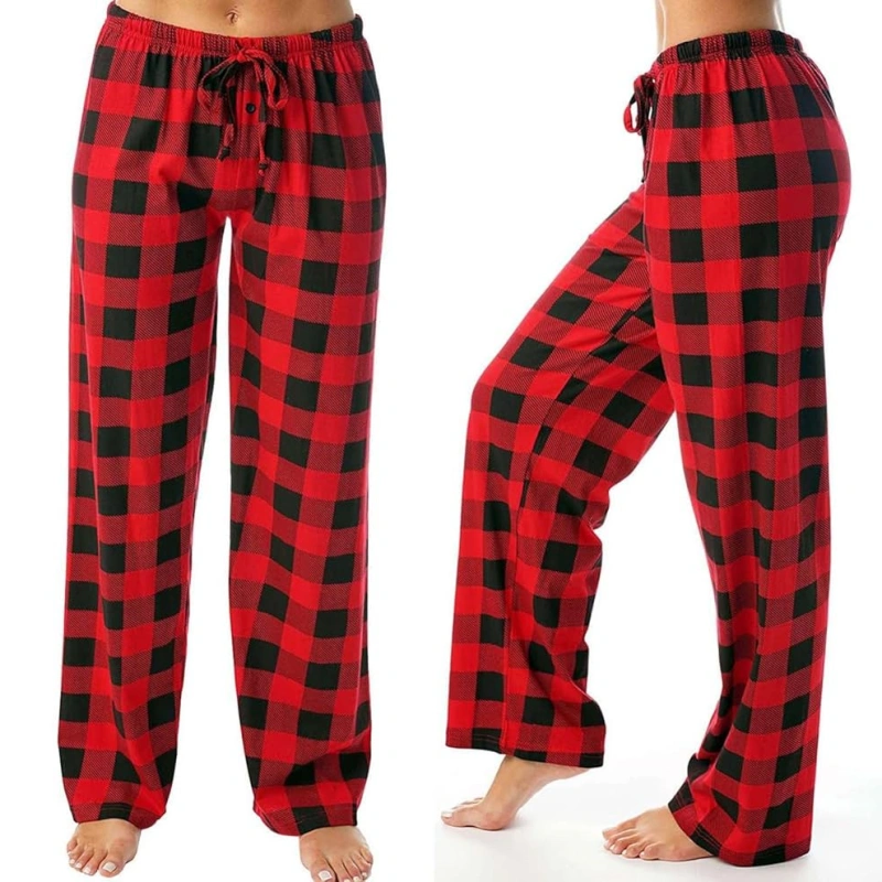 cotton plaid pajama pants