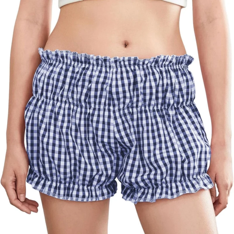 cute plaid pajama shorts