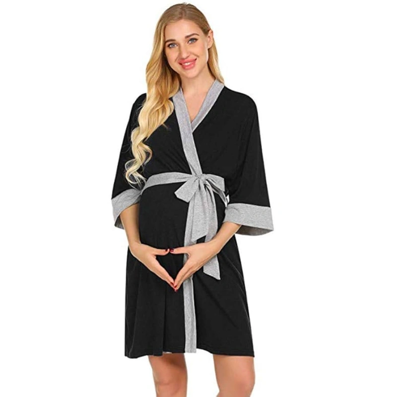 fleece maternity robe