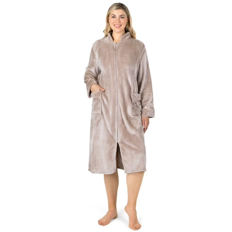 fleece zip robe