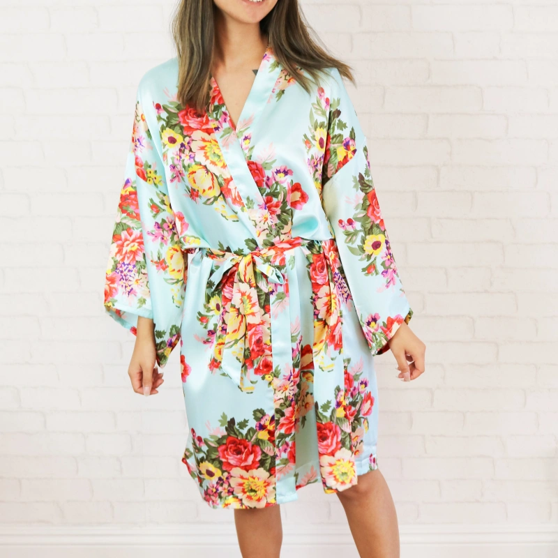 floral bridal robes