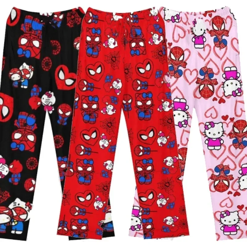 hello kitty and spiderman pajama pants