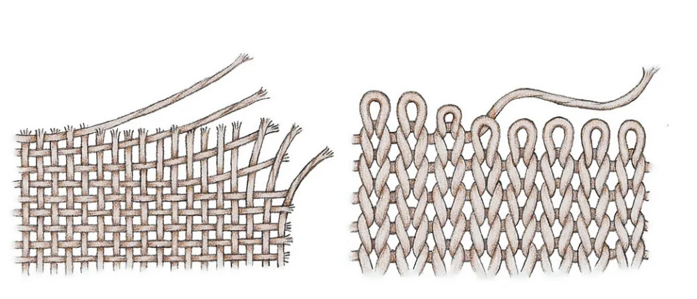 knit vs woven fabrics