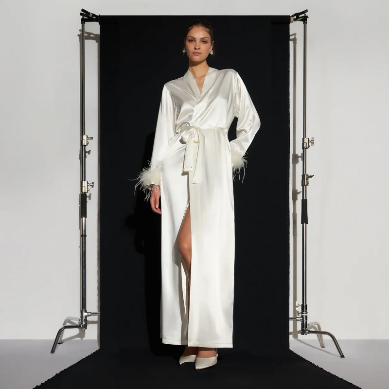 long bridal robe