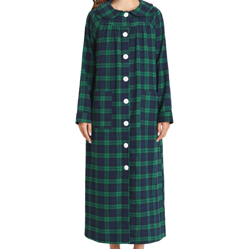 long button front robe