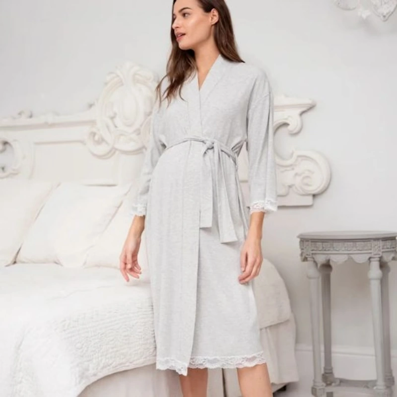long maternity robe