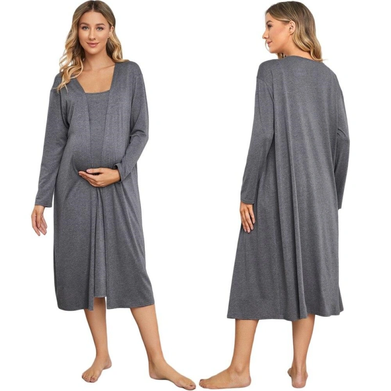 maternity nightgown and robe set