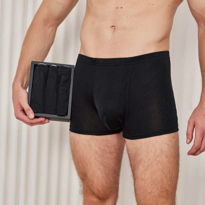 mens black silk underwear