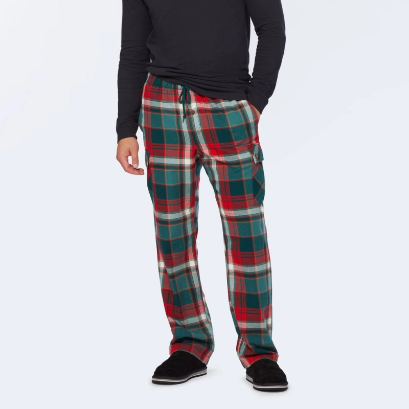 mens plaid flannel pajama pants