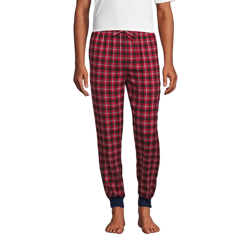 mens plaid jogger pajama pants