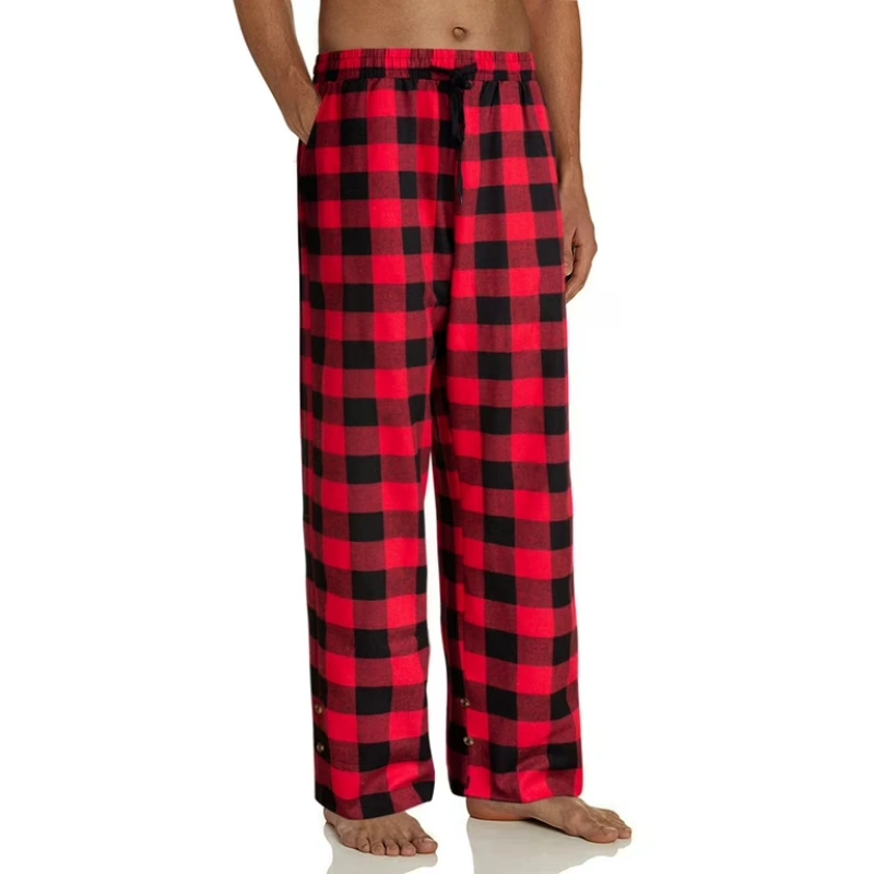 mens red flannel pajama pants