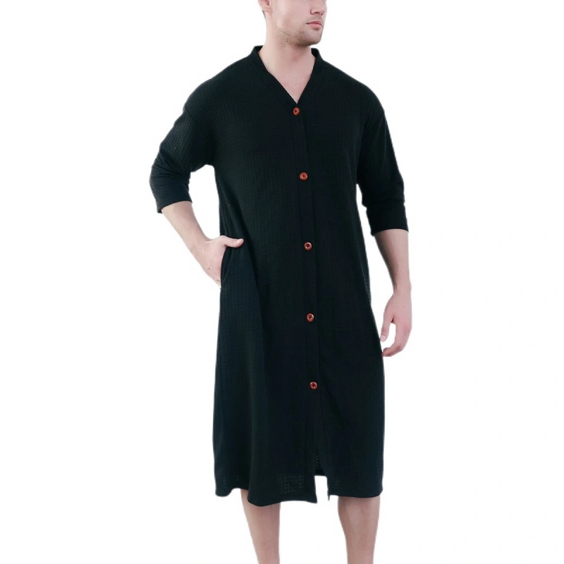 men's robe with buttons