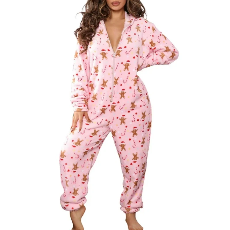 pink christmas onesie pajamas