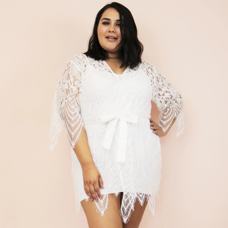 plus size bride robe