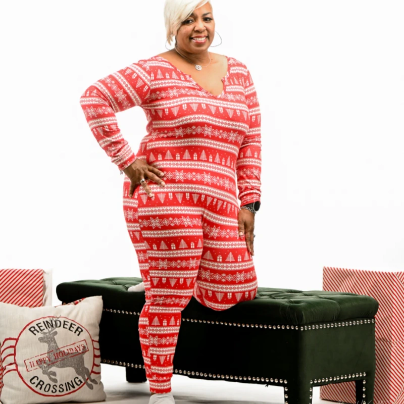 plus size christmas onesie pajamas
