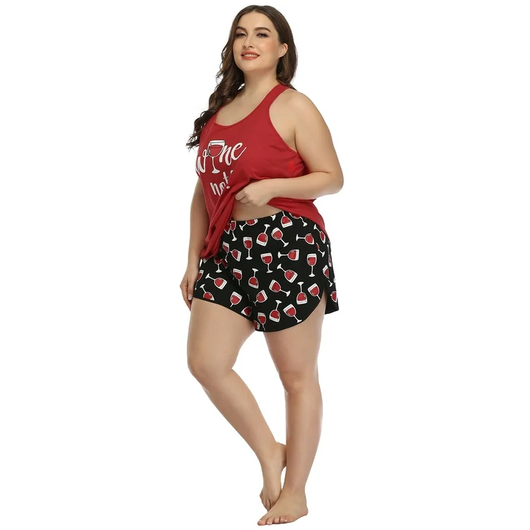 plus size christmas pajamas shorts