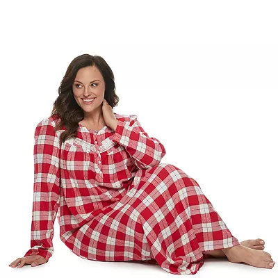 plus size flannel nightgowns